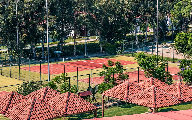Éléments pour construire un terrain de tennis